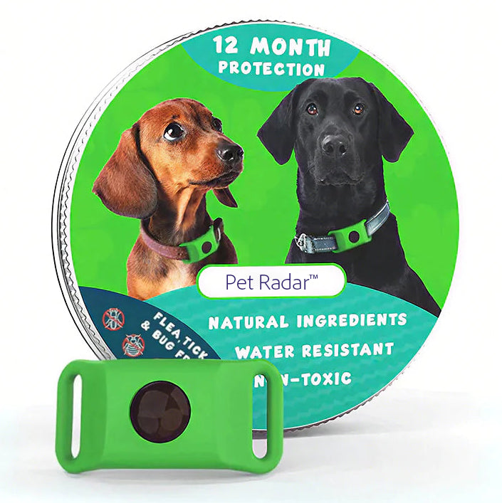 Pet Radar™ - Placa natural contra pulgas y garrapatas para perros - 12 meses